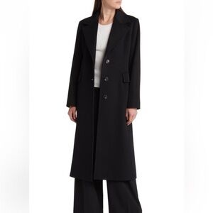 New Fleurette Loro Piana longline 100% Italian Wool Trench High End Luxury